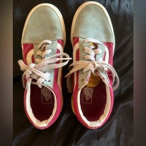 Girls vans old skool retro rainbow size 2.5